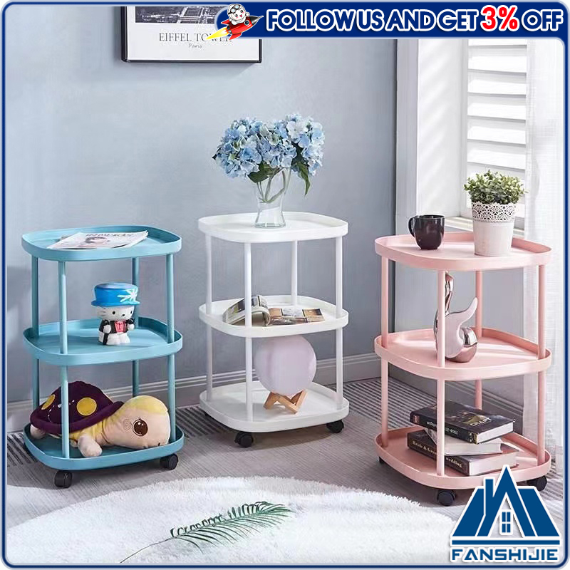 Simple Coffee Table Side Table with Wheels Movable Sofa Side Table ...