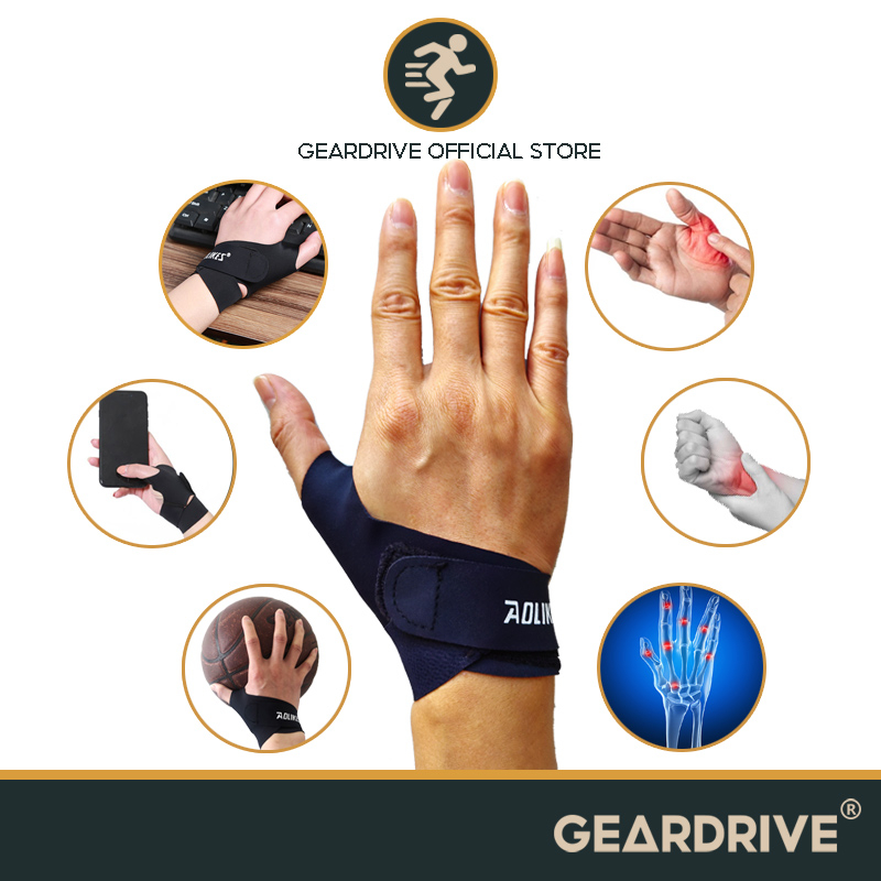 GEARDRIVE Wrist Thumb Brace/ Ultrathin Compression Wrist Straps Thumb