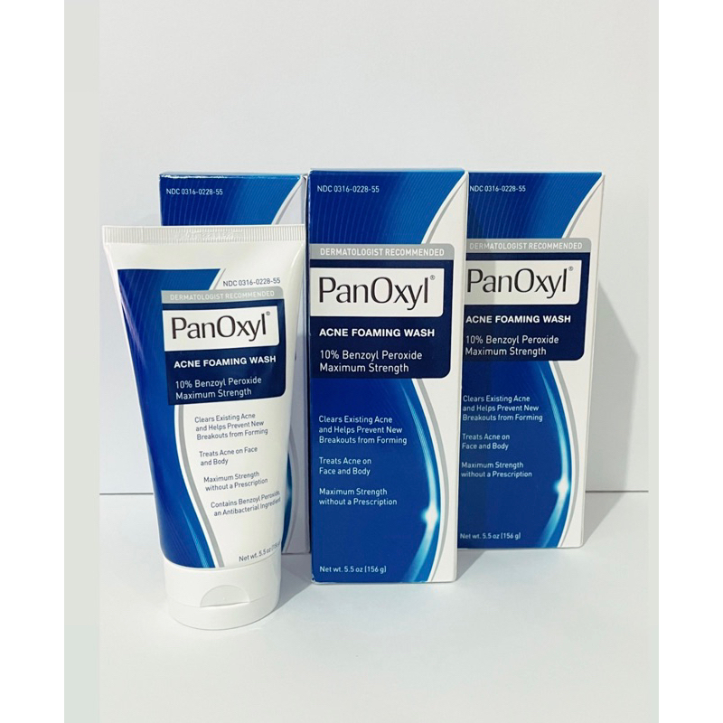 PanOxyl Acne Foaming Wash 4＆10 Benzoyl Peroxide Maximum Strength 156g