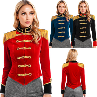 Boys Girls Circus Ringmater Costume Marching Band Uniform Top Tassel Jacket  Coat