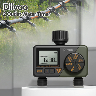 Diivoo Indoor/Outdoor Drip Water Garden Timer Multi Outlet