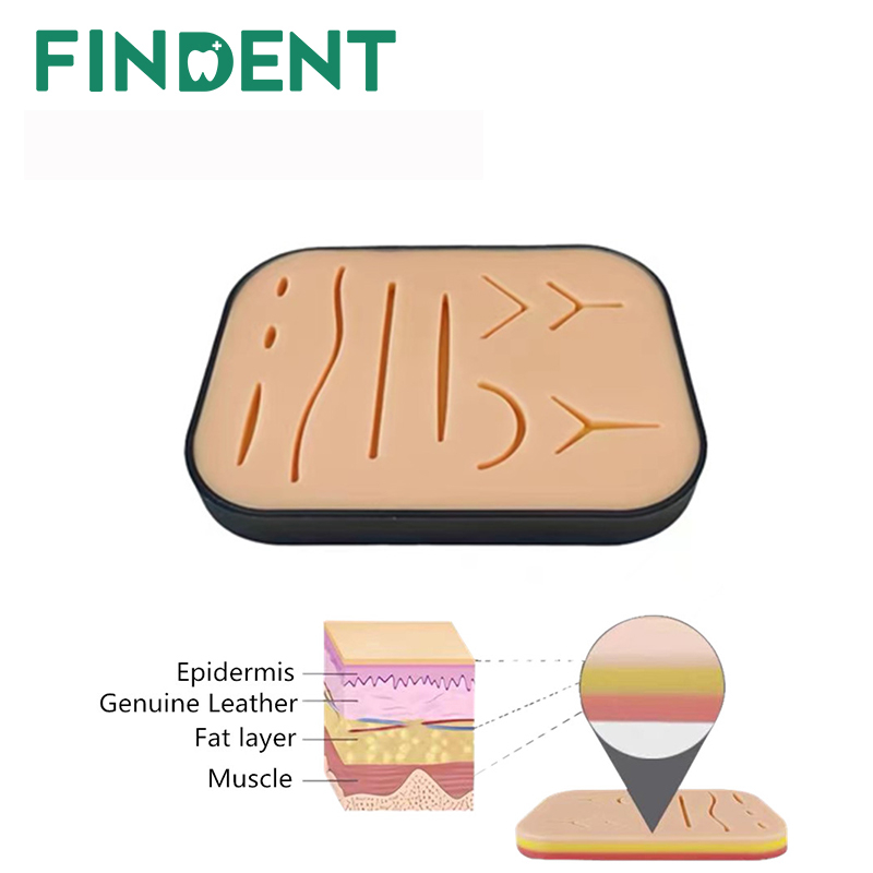 Silicone Fake Skin Suture Kit Pad Surgical Suture Training Kit Skin