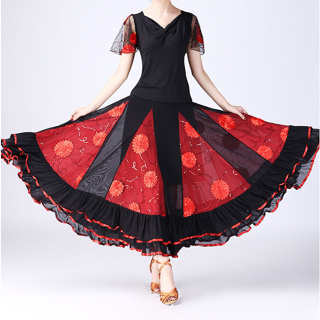 Modern Dance Square Dance Social Dance Big Swing Dance Dress Fashion  Embroidered Dress