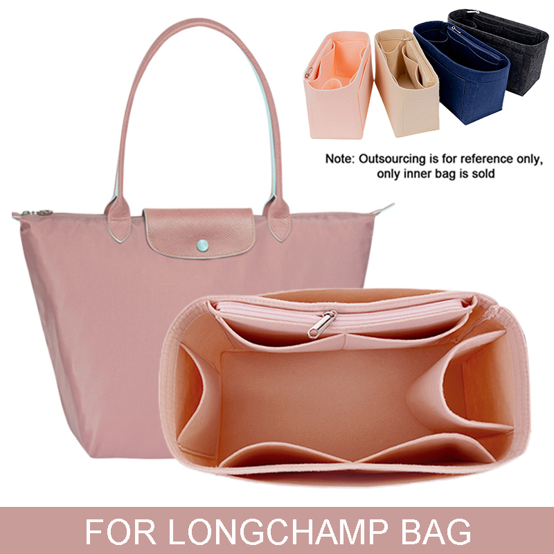 Evertoner Organizer For Longchamp Le Pliage Felt Purse Insert Bag Womens Makeup Handbag Shapers 5117