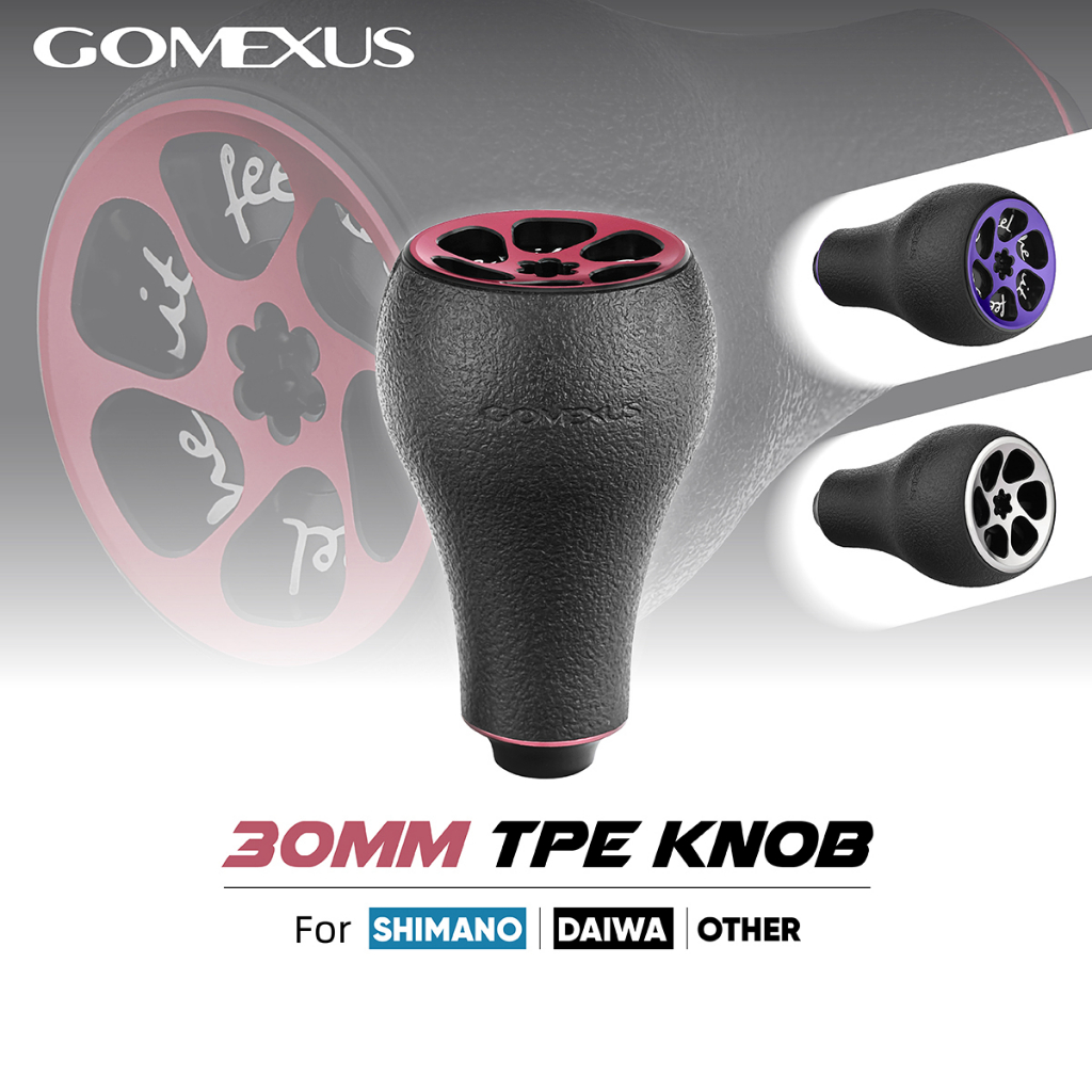 GOMEXUS Bouton De Puissance Carbone Forgé - Compatible Shimano & Daiwa | Confort Et Sensibilité Maximale En Pêche Fine