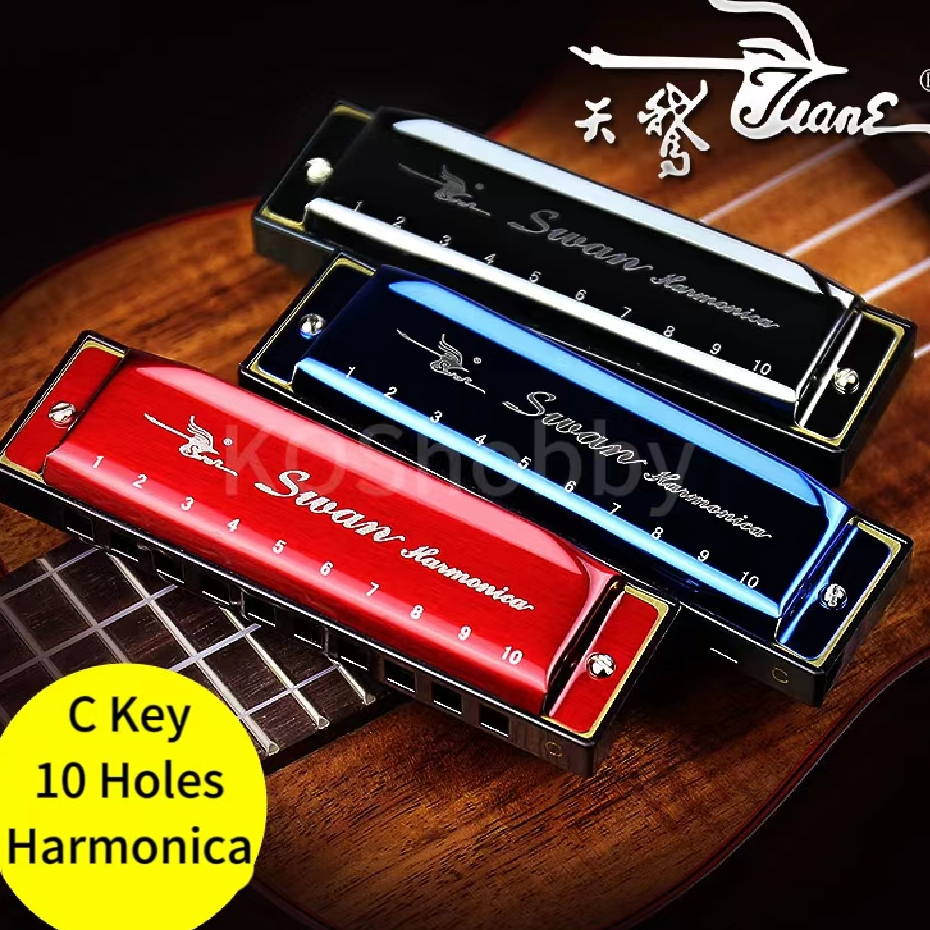 Harmonica 10 Holes 20 Tones Blues Jazz Rock Folk Chromatic Harmoni