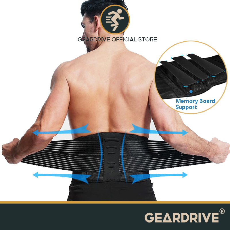 GEARDRIVE Breathable Waist Lumbar Back Support Belt For Sciatica