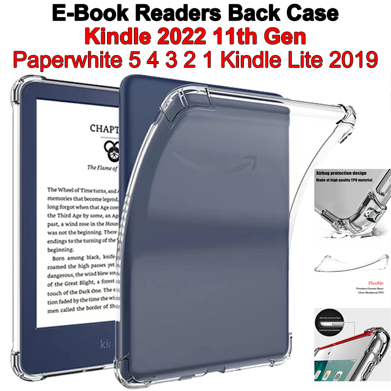 Clear Case Compatible for 6 Kindle 11th Generation 2022 Release (NOT FIT  Kindle Paperwhite/Oasis),Thin Slim Soft Flexible Silicone TPU Rubber Cover
