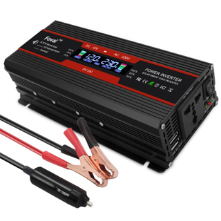 Cheap New Inverter 12v/24v/48V/60V To AC 220v 2200W Power Inverter Modified  Sine Wave LCD Display DC Solar Solar Transformer Convert with Batery Cable