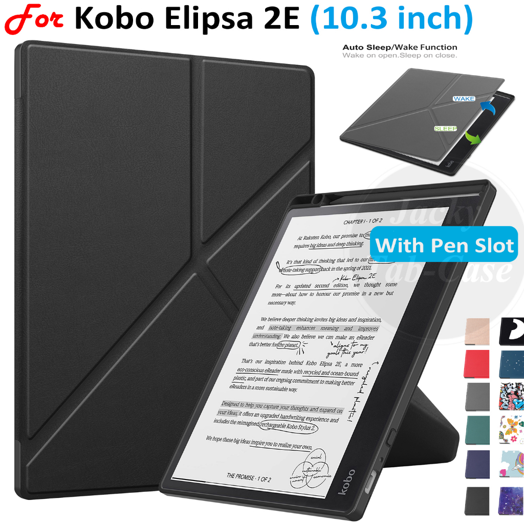 For Funda Kobo Elipsa 2e Case 10.3 Multi-folding Stand Soft Silicon Back  Smart Case For Kobo Elipsa 2E Cover with Pencil Holder - AliExpress