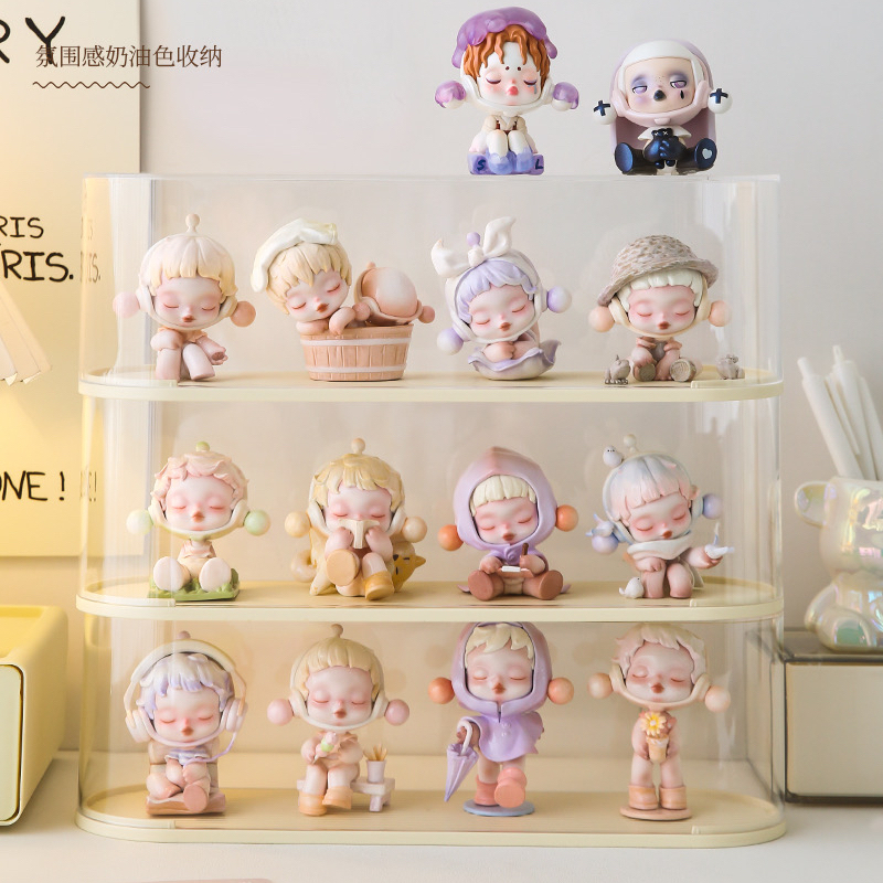 Display Cream Style Transparent Box Lego Popmart Molly Display