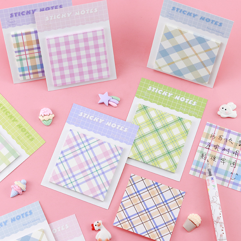 30 sheets/pcs Pink Girl Heart grid notepad Cute Cartoon Dream post it ...
