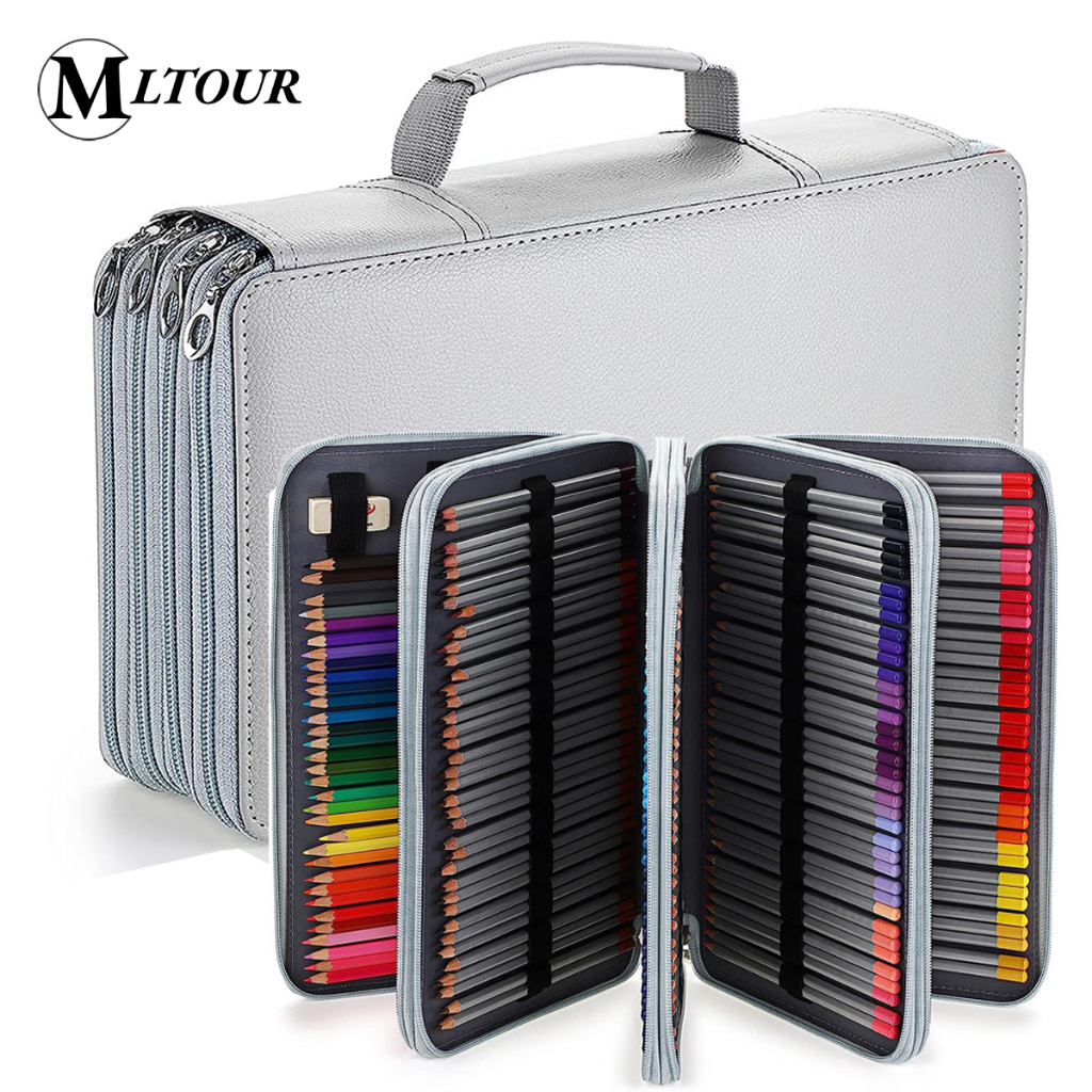 300 Slots Colored Pencil Organizer - Deluxe PU Leather Pencil Case