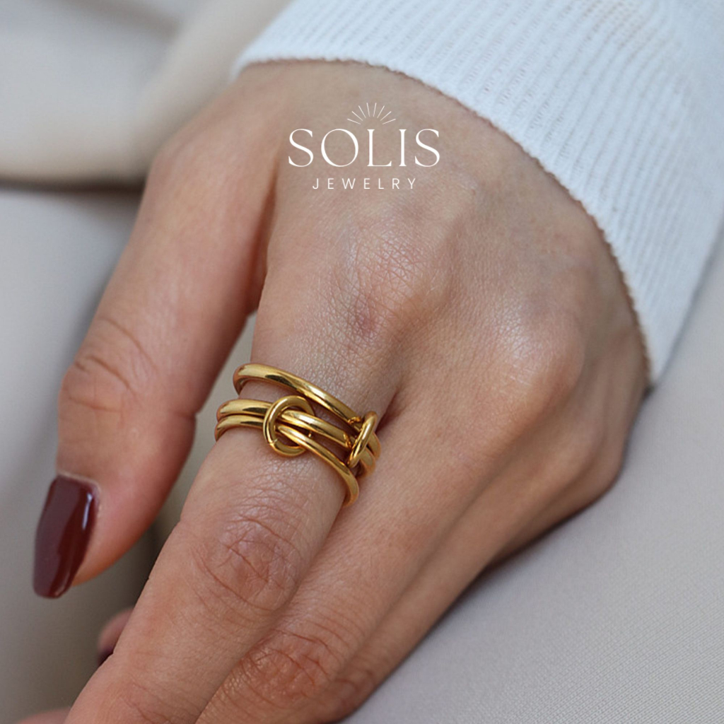 Chunky hot sale gold ring