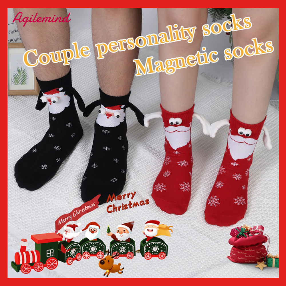 Couple Magnetic Handle Cute Christmas Socks main image 0