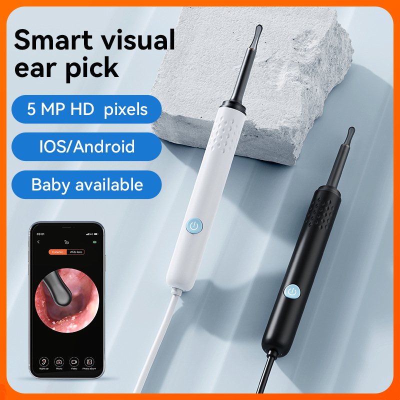 Hailicare 3.5mm Wifi Smart Visual Ear Cleaner Endoscope Earpick