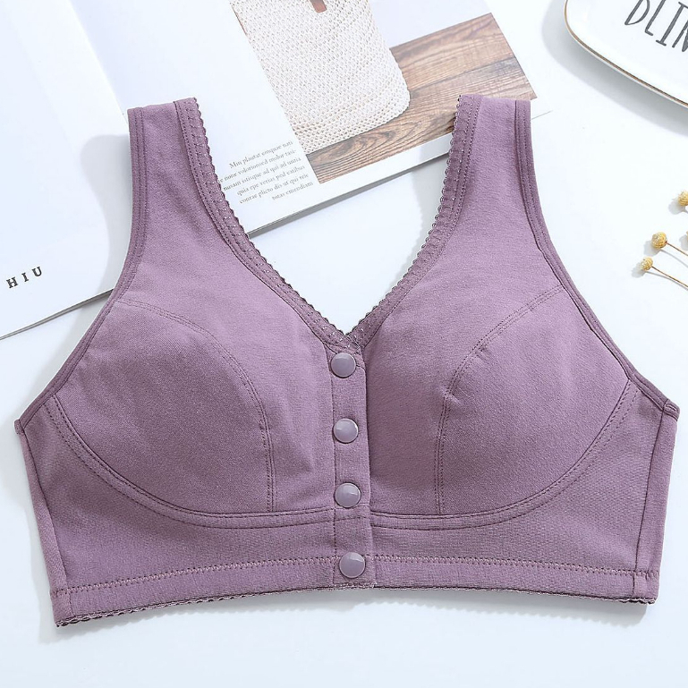 36-48C Cup Middle-aged Elderly Underwear Front Button Bra Women Plus ...