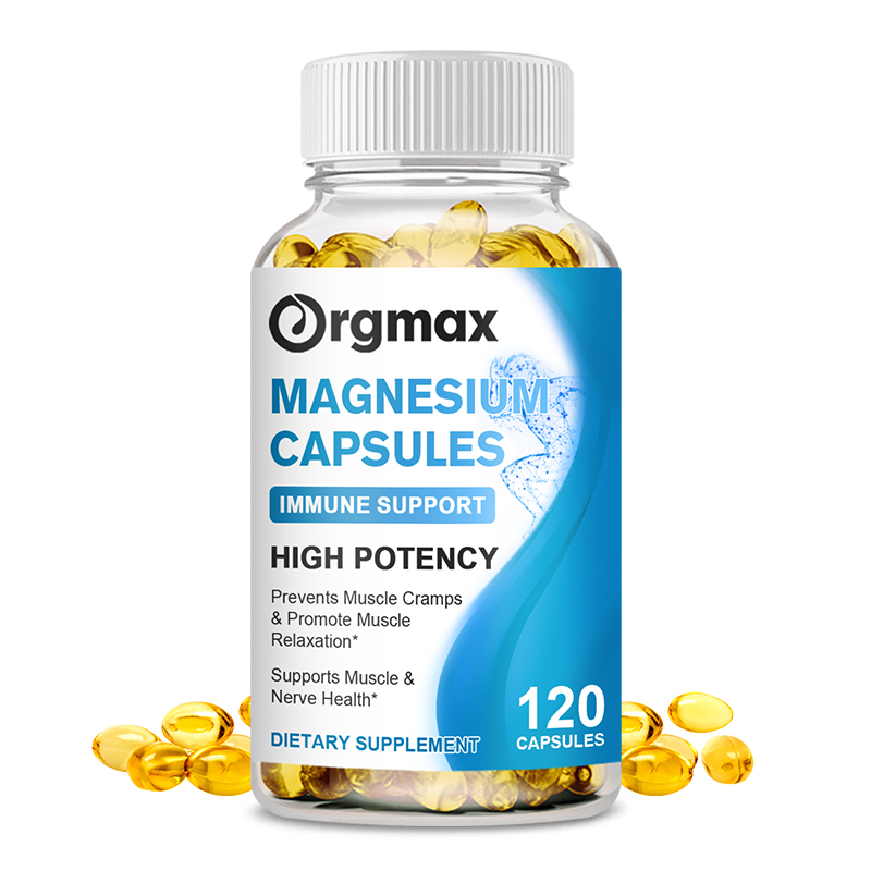 Orgmax Magnesium Glycinate Capsules 500mg Vitamin B6 Support Restful Sleep Bone & Muscle Heart