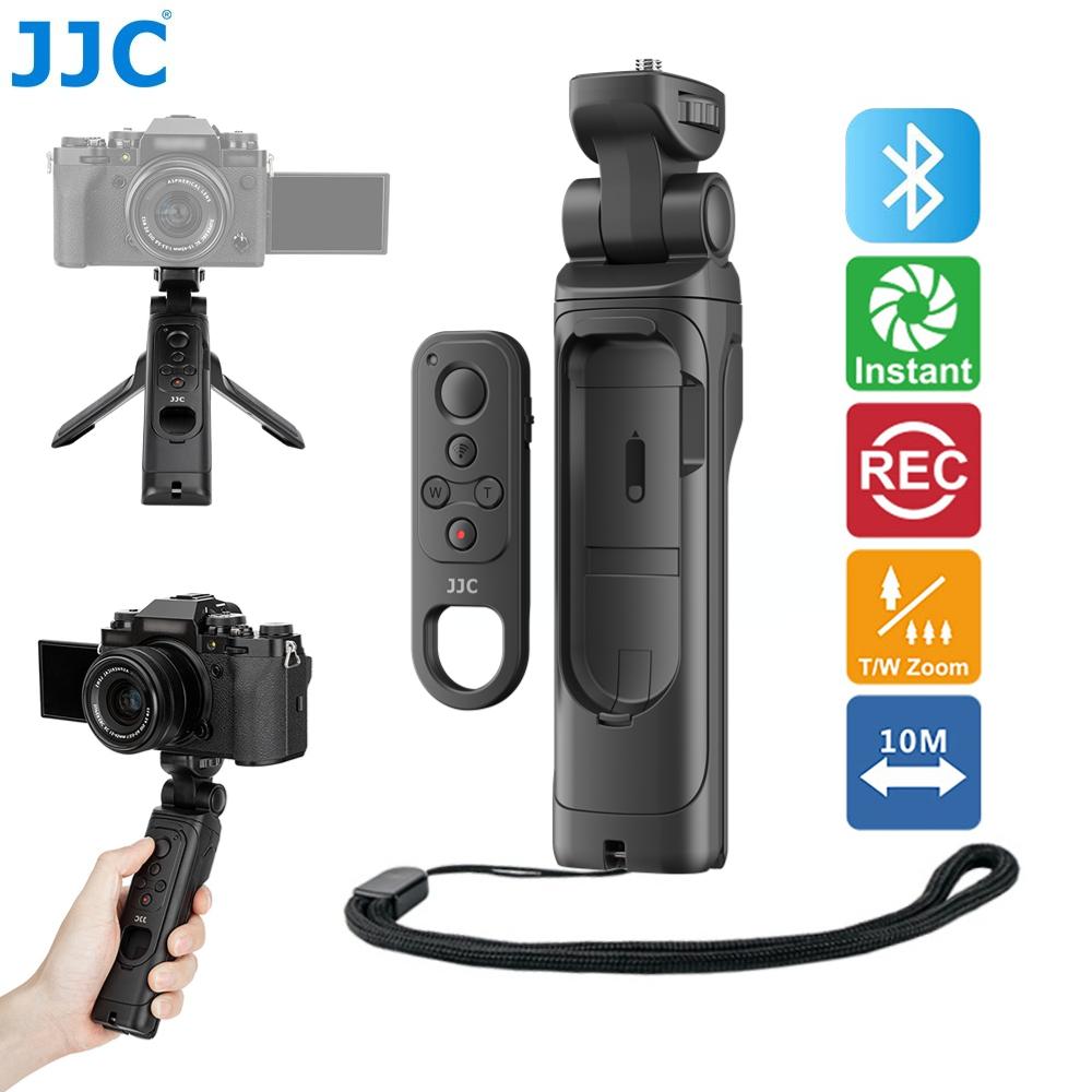 JJC TP-F1 Bluetooth Remote Shutter Mini Tripod Grip TG-BT1 Vlogging