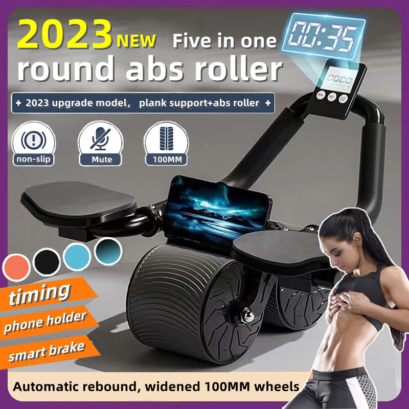 Abdominal Roller Wheel, Smart Brake Automatic Rebound Ab Roller Wheel, Mute  Non-Slip Abs Carver Multiple Angles Core Workouts Ab Roller, Home Gym