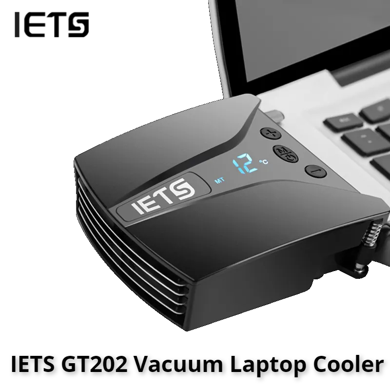 IETS GT202 vacuum laptop fan cooler With temperature display