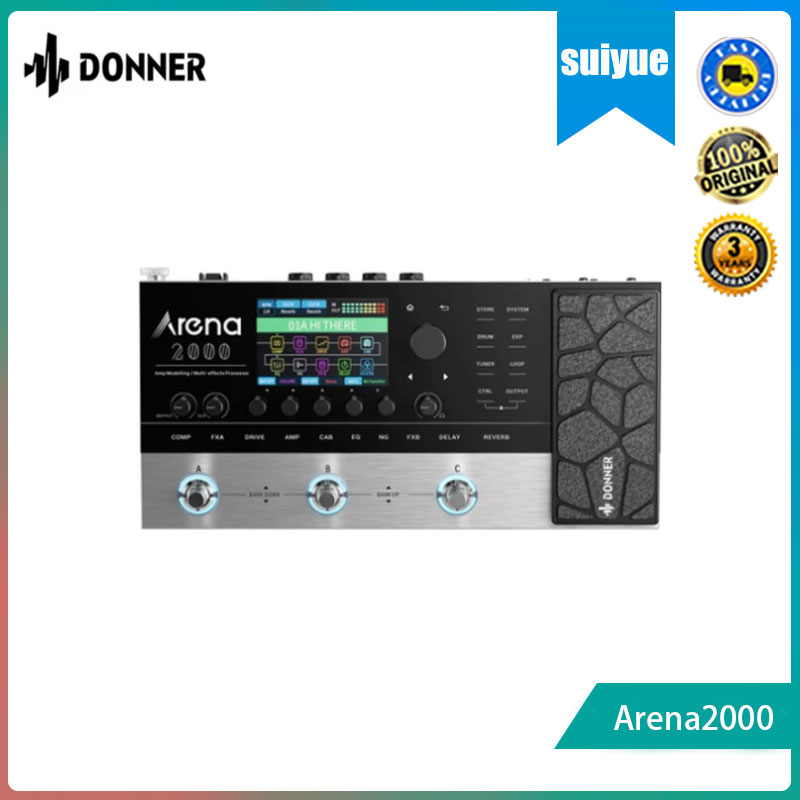 Donner Arena2000 MultiEffect Guitar Pedal Effect AMP Modeling LOOP