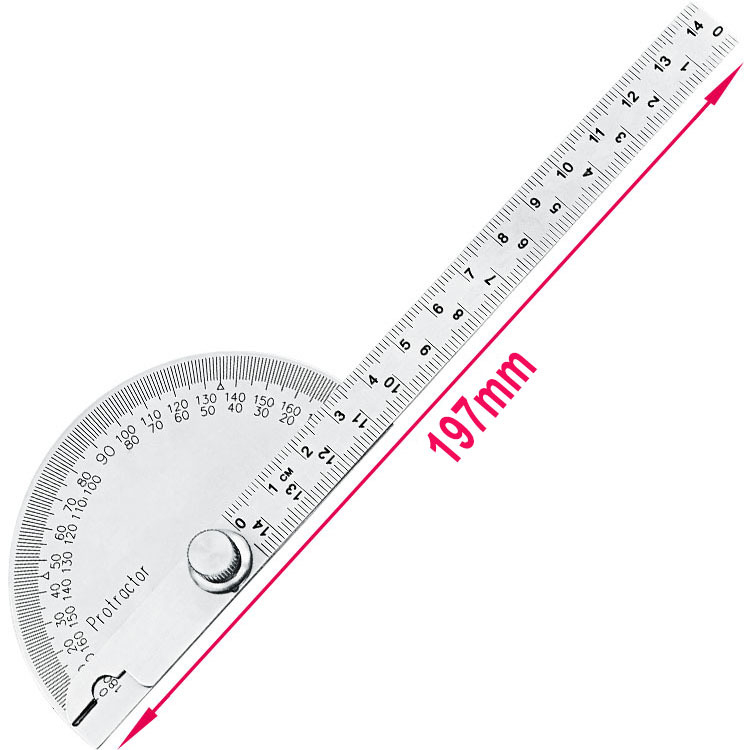 Angle Ruler Simple Protractor Angle Measuring Ruler Indexing Gauge 180 ...