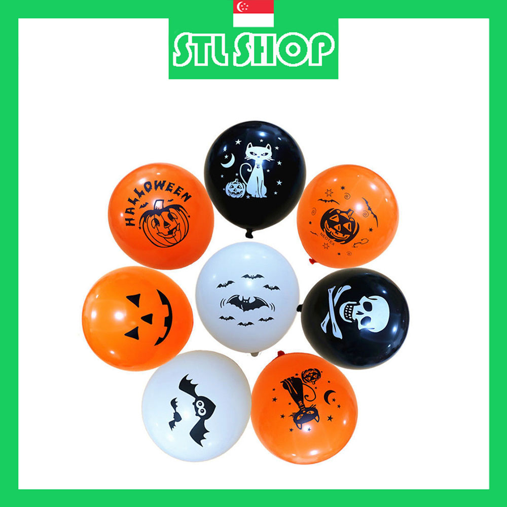 【STL♥SG】2024 New Upgrade 100pcs Halloween Party Balloons Decorations