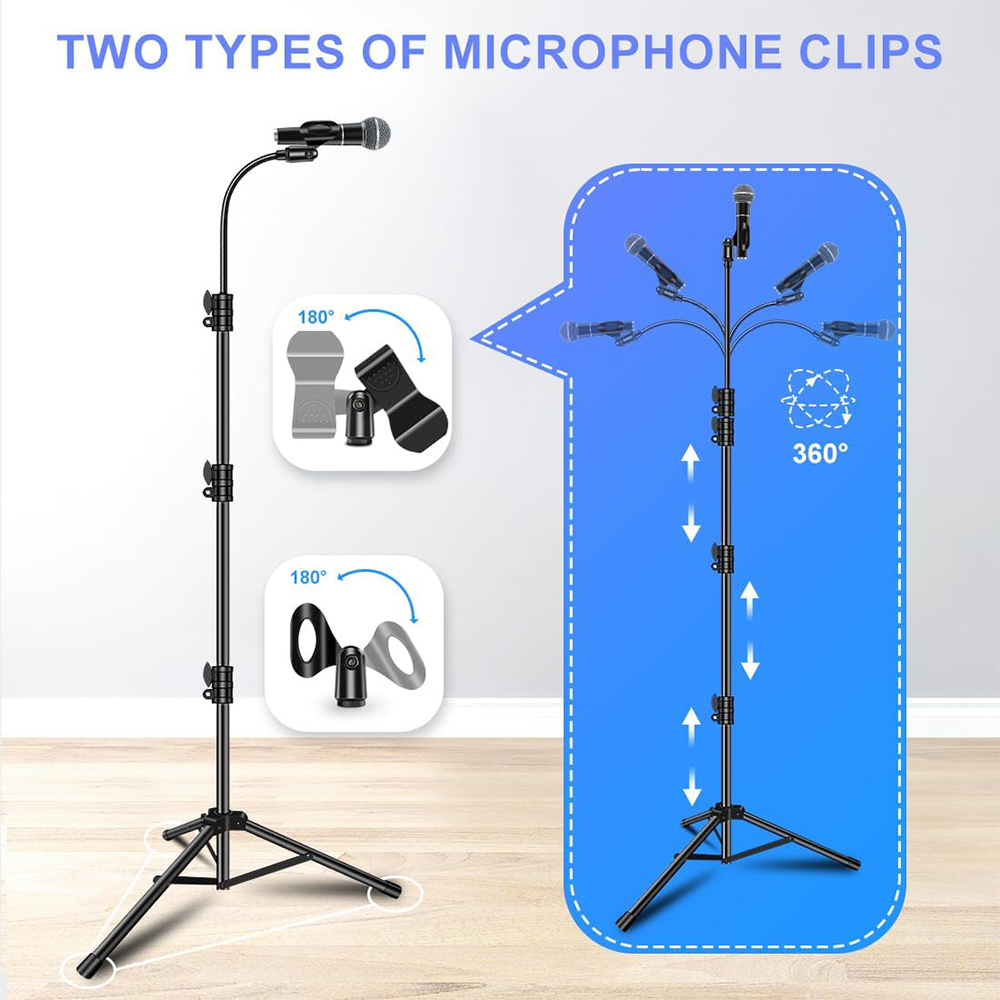 Floor microphone stand live K song stand gooseneck hose microphone stand anchor tripod singing
