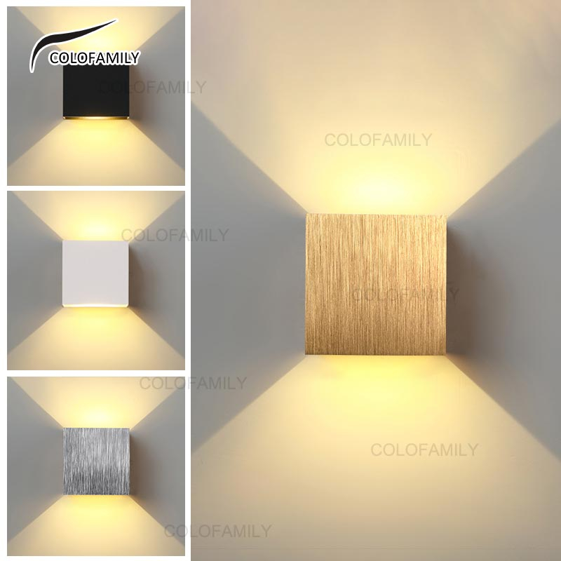7W 10W Up Down LED Wall Light Indoor Wall Lamp Minimalist Gold Silver ...