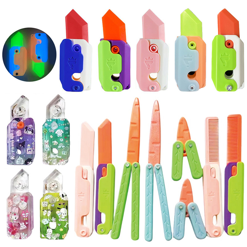 Tik Tok 3D Gravity Knife Carrot Knife Fun Toy 3D Printing