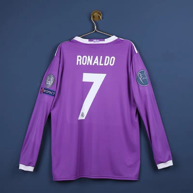 real madrid purple jersey long sleeve