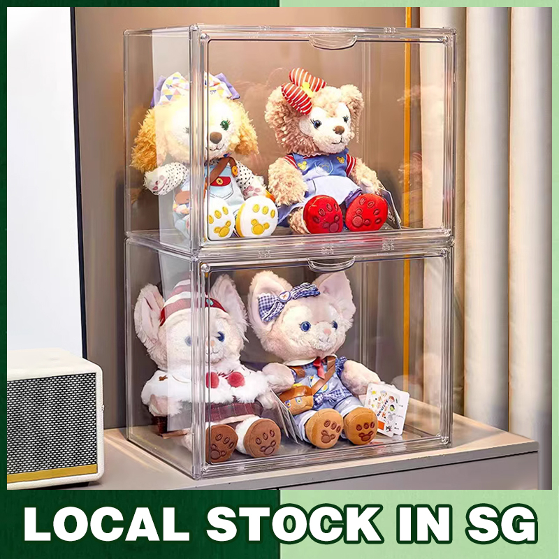 Transparent Toy Display Box Doll Organiser Lego Storage Box Acrylic Display Case Blind Box Showcase Dust proof Doll Storage Boxes Shopee Singapore
