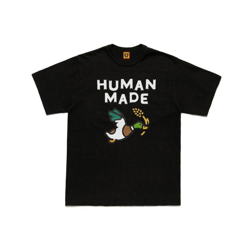 HUMAN MADE Flying Duck with Wheat Pattern Printed Cotton Couple Short  Sleeve T-shirt | Shopee Singapore