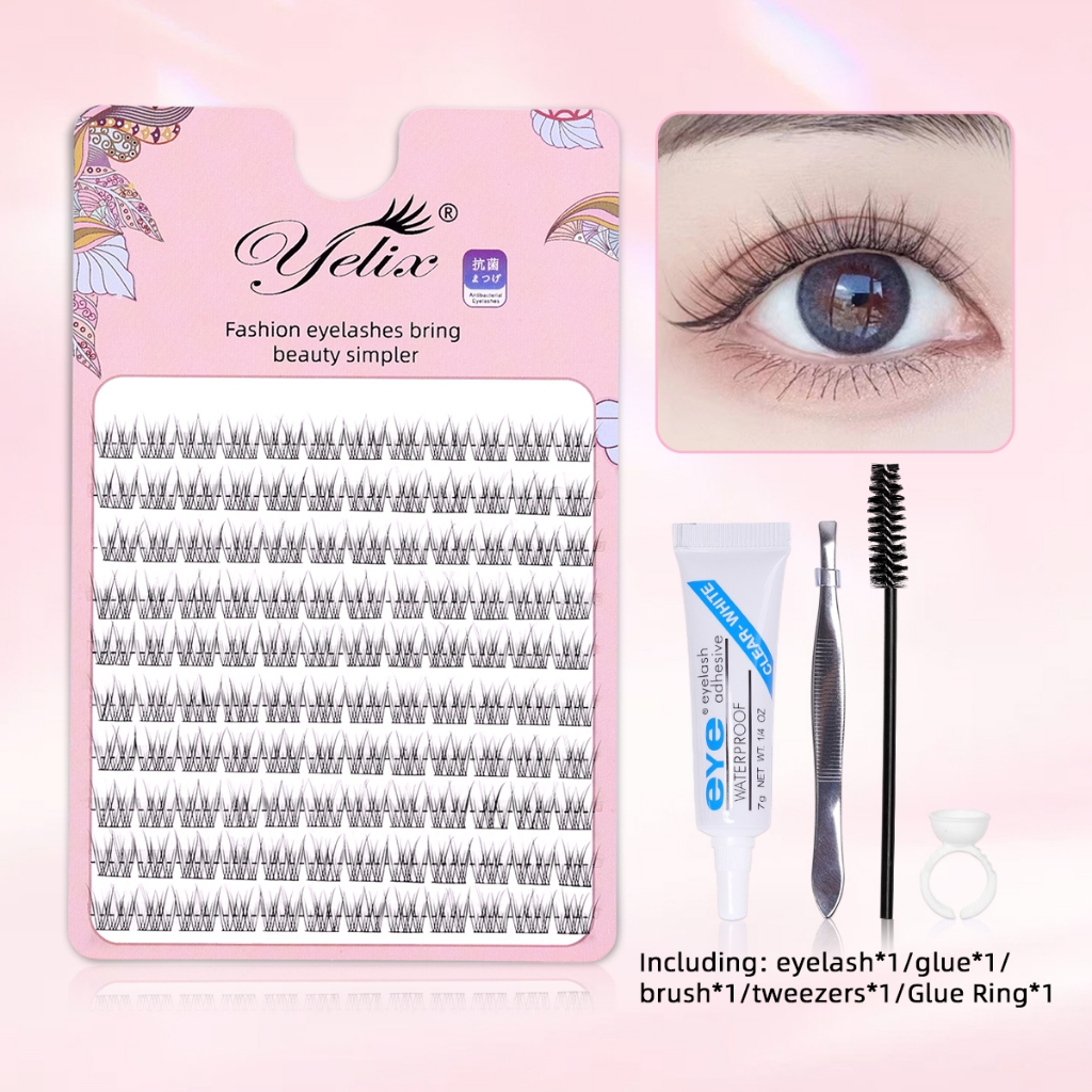 120 Cluster Yelix Lash Clusters DIY Flase Eyelash Extensions Fishtail ...