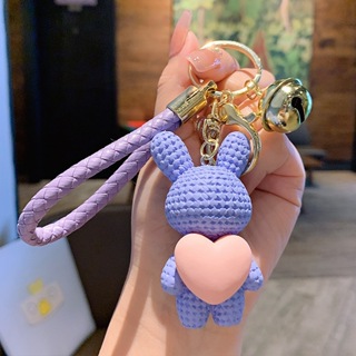 Resin Cartoon Rabbit Keychains, Resin Cat Key Chain, Valentines Day