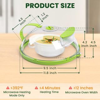 New Plate Dish Cover Microwave Food Kitchen Cooking Transparent