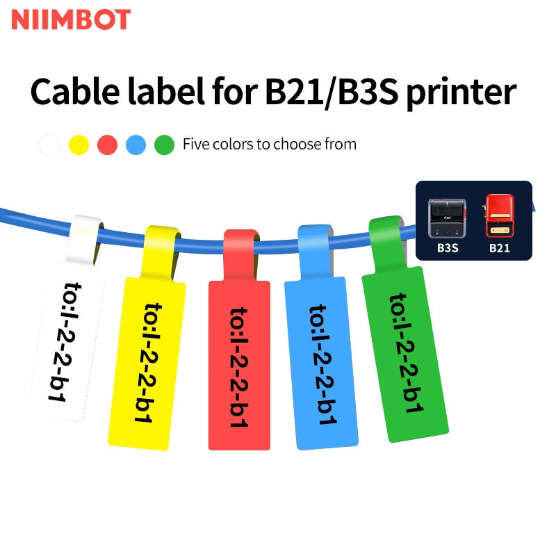 NIIMBOT B21/B1/B3S cable Label Wire Label Cable Selfadhesive Label