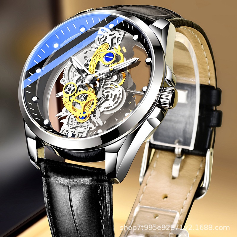 Transparent mechanical watches hotsell