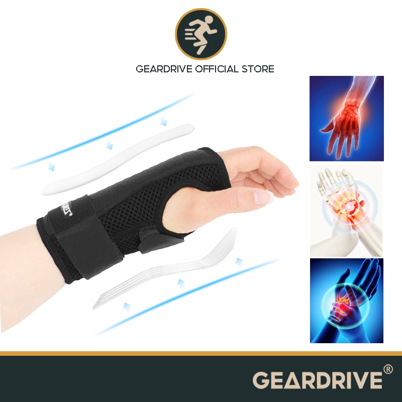 GEARDRIVE Compression Wrist Brace - Adjustable Orthopedic Support ...