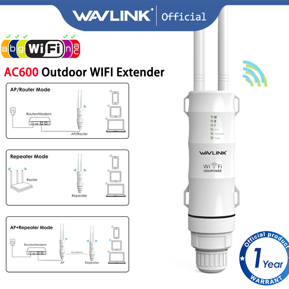 Wavlink AC600 600Mbps 5g/2.4g WIFI Dual Band High Power Outdoor Omni ...