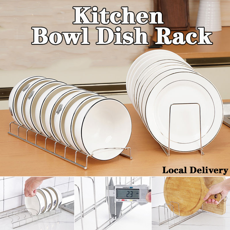 SG 1-3 Days Delivery Stainless Steel Dish Drying Rack Drainer Rack Bowl ...