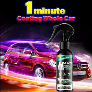  3 in 1 High Protection Quick Coating Spray, Car Scratch Nano  Repair Spray, Car Coating Fast Wax Polishing Spray (2Pcs*100ml+brush cloth)  : Automotive