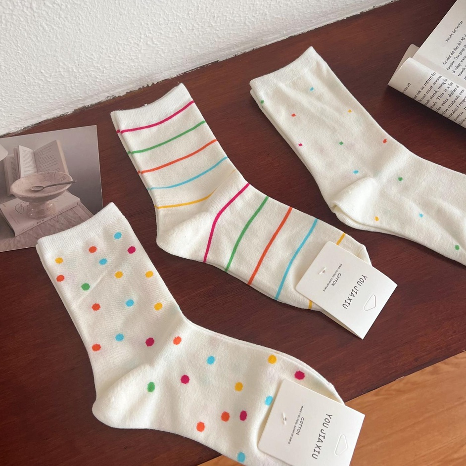 White mid calf on sale socks