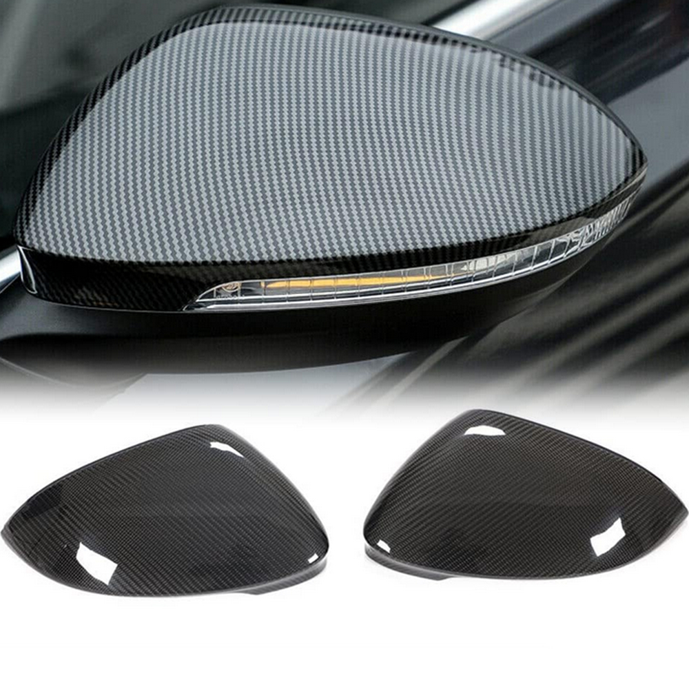 For Volkswagen VW Golf 8 MK8 GTI R Rline Carbon Fiber Replacement Side Mirror Cover Caps