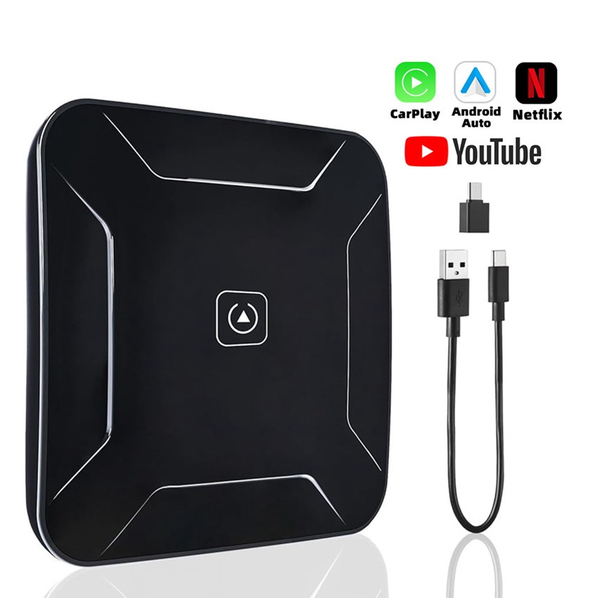 Wireless CarPlay & Android Auto Adapter, 3 in 1 Wireless CarPlay ...