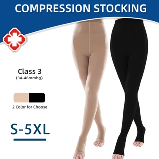 Medical Compression Pantyhose Stocking 20-30mmHg Women Thighs Open Toe  Class 2 Pressure Support Varicose Vein Stocking Plus Size