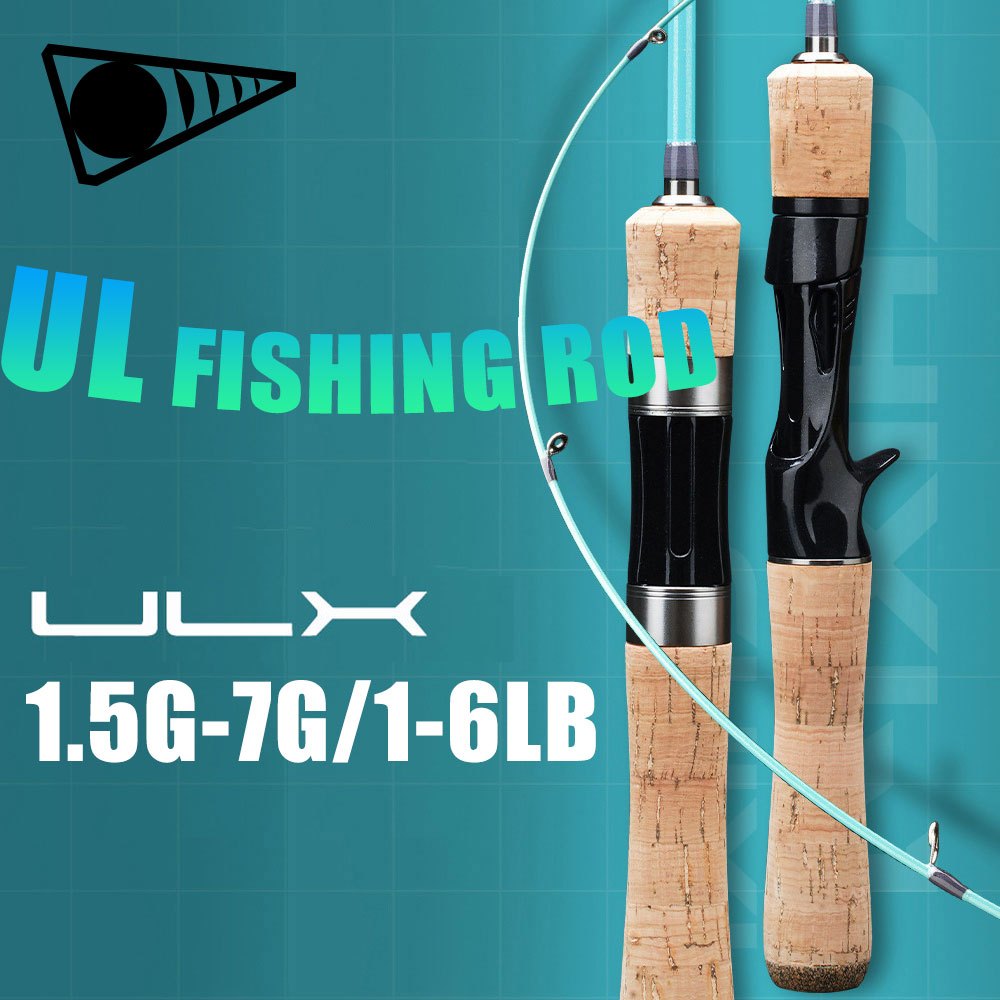 TRAINFIS】UL Power Fishing Rod 1.35m/1.5m/1.68m/1.8m Solid Carbon Tip Part  1-6LB/1.5-7G Ultral Light Fishing Rod Flexible Fishing Rod Spinning  Rod/Baitcasting Rod