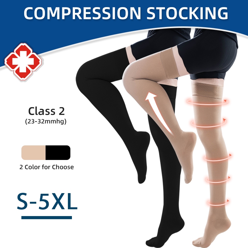 1 pair Class 2 Thigh Medical Compression Stockings 23 32mmHg