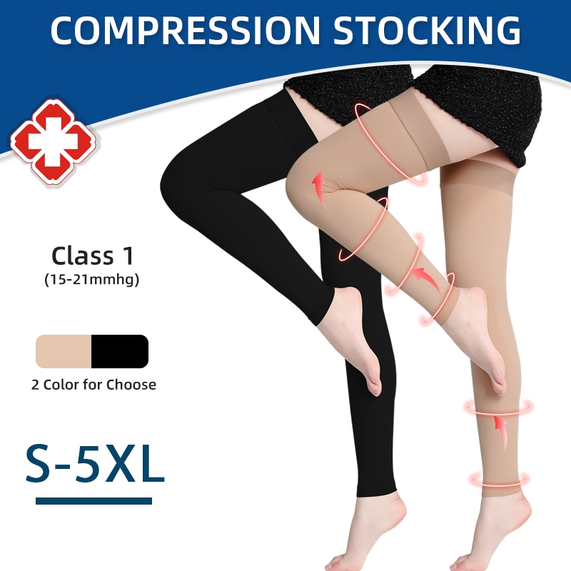 Medical Varicose Veins Compression Stockings for Men Women 15-21mmHg ...